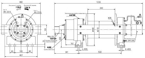 Лебедка тяговая 19,6 тонн (канат 85 м.).  �3